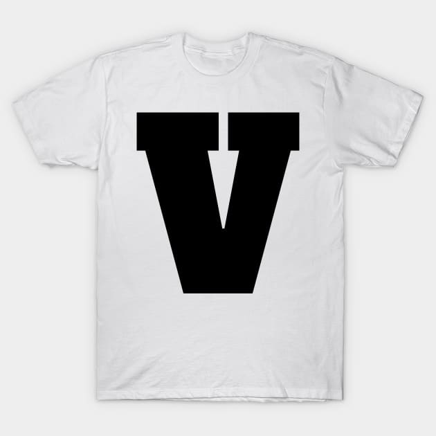 Alphabet V (Uppercase letter v), Letter V T-Shirt by maro_00